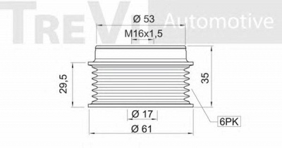 TREVI AUTOMOTIVE ap1015 -  Механизм свободного хода генератора